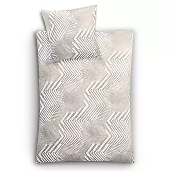 Сатиновое постельное белье Kleine Wolke Macra, 155x1x220 см цвет macadamia