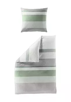 Сатиновое постельное белье Мако Bierbaum, зеленый