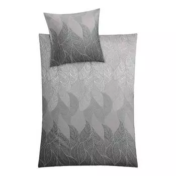 Сатиновое постельное белье мако jamiro Kleine Wolke, серый