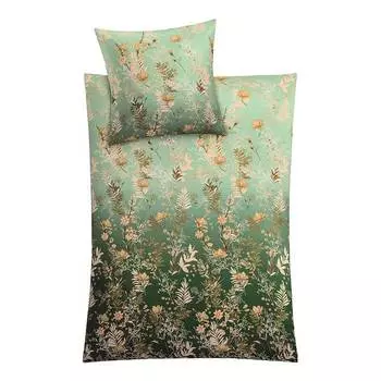 Сатиновое постельное белье мако zahra Kleine Wolke, зеленый