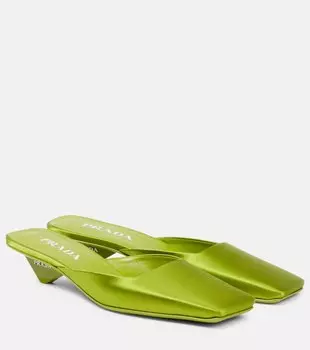 Сатиновые шлепанцы Prada, Felce