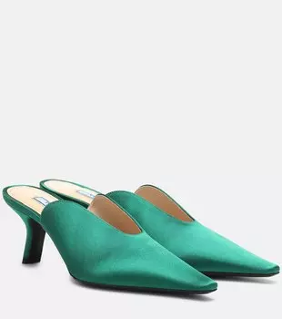 Сатиновые шлепанцы Prada, Mango