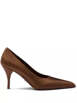 Сатиновые туфли Prada 85 мм, коричневый