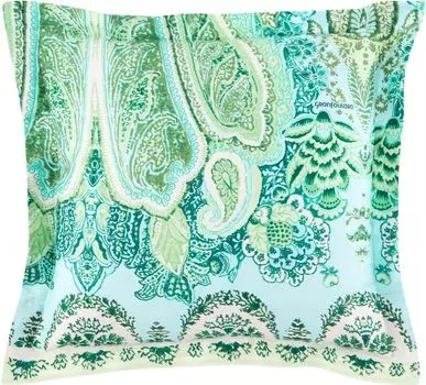 Сатиновый чехол на подушку Bassetti Mako индивидуально MERGELLINA цвет V1 ЗЕЛЕНЫЙ размер 40х40