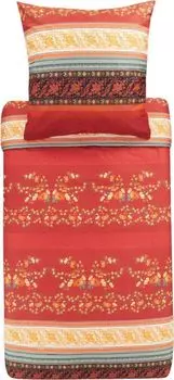 Сатиновый комплект постельного белья Bassetti Mako Orosei цвет красный-R1 размер 135х200 + 1х 80х80 100% хлопок