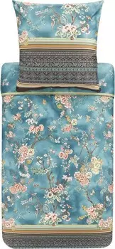 Сатиновый комплект постельного белья Bassetti Mako Pallanza цвет зеленый V2 размер 200х200 + 2х 80х80 100% хлопок