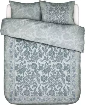 Сатиновый комплект постельного белья Essenza Maere цвет Hazy Blue размер 140х200+70х90