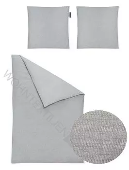 Сатиновый комплект постельного белья Irisette Mako Carla 8253 серебро 135 х 200 см 1 наволочка 80х80 см