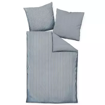 Сатиновый комплект постельного белья Janine Design Mako модернклассик 3912 цвет Атлантик размер 200х220+2х80х80см Original Janine