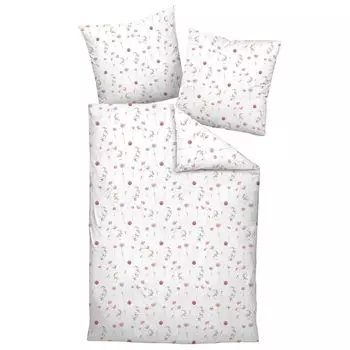 Сатиновый комплект постельного белья Janine Design Mako MILANO 45062 цвет красное розовое размер 155х220+80х80см Original Janine