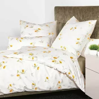 Сатиновый комплект постельного белья Janine Design Mako MILANO 45080 цвет желтое золото-03 размер 155х220+80х80см Original Janine