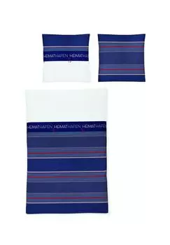 Сатиновый комплект постельного белья Mako Sky 8480 home port irisette, цвет Gesamt Breite Blau