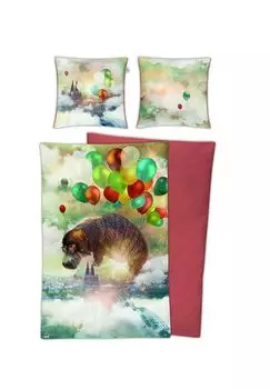 Сатиновый комплект постельного белья Mako Juwel-K 8838 Flying Hippo irisette, цвет Gesamt Breite Multi