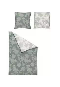 Сатиновый комплект постельного белья Mako Glamour 8502 Yetta irisette, цвет Gesamt Breite Salbei