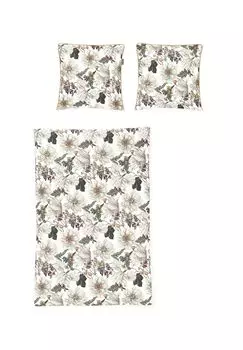 Сатиновый комплект постельного белья Mako Glamour 8472 Аманда irisette, цвет Gesamt Breite Weiss