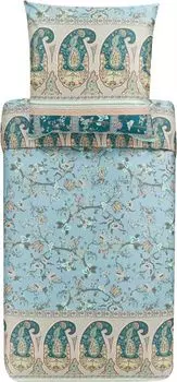 Сатиновый комплект постельного белья Mako Genova желтый-Y1 135х200+80х80 Bassetti