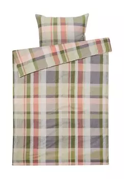 Сатиновый комплект постельного белья Полоски Bierbaum, цвет Gesamt Breite Kitt