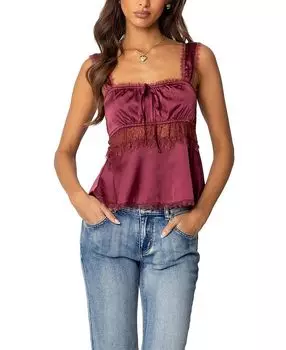 Сатиновый топ Loryn Lacey Edikted, красный