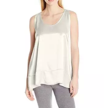 Сатиновый топ Natalie с оборкой в жемчужном цвете PJ Harlow, цвет pearl