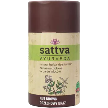Sattva Ayurveda натуральная травяная краска для волос орех коричневый, 150 г