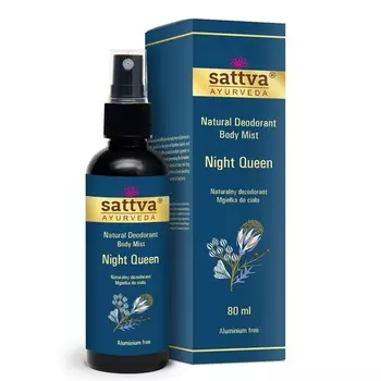 Satva, Natural Deodorant Body Mist, Натуральный дезодорант в форме спрея для тела, «Королева ночи», 80 мл Sattva