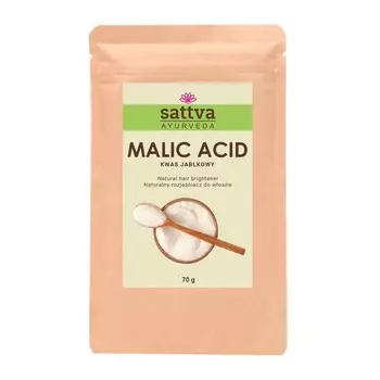 Satva, Натуральный осветлитель для волос, Malic Acid, яблочная кислота, 70г Sattva