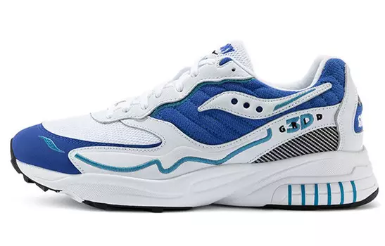 saucony 3D Grid Hurricane White Royal