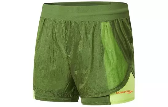 Saucony Спортивные шорты женские темно-зеленые