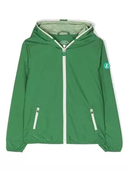 Save The Duck ветровка с капюшоном, зеленый