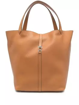 Savette сумка-тоут из зернистой кожи, нейтральный цвет