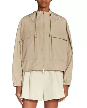Саван Парка с капюшоном Moncler, коричневый/бежевый