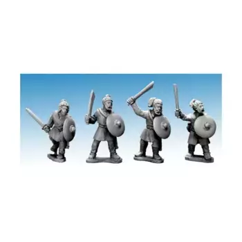 Саксонские воины с мечами, Historical Miniatures - Dark Ages - Early Franks & Saxons (28mm) (Crusader Miniatures)