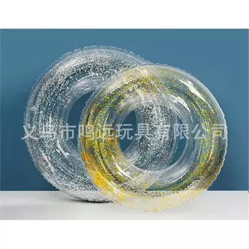 SBART красочное прозрачное кольцо для плавания с блестками, надувное детское кольцо для плавания с блестящими блестками 70 # * 2