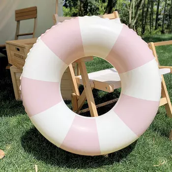 SBART летнее плавательное кольцо для бассейна, кольцо для плавания подмышками, розовое полосатое кольцо для плавания 80 #, подходит для подростков, 2 шт