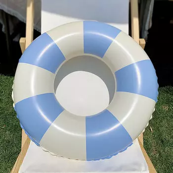 SBART летнее плавательное кольцо для бассейна, кольцо для плавания подмышками, синее полосатое кольцо для плавания 90 #, подходит для 2 взрослых