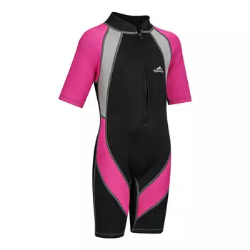SBART милый цельный солнцезащитный гидрокостюм для подводного плавания для мальчиков и девочек, утолщенный купальник 2 мм, 1124, розово-красный L