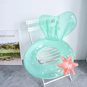 SBART надувной круг для плавания в виде морской звезды, круг для плавания для взрослых со спинкой и шезлонгом, утолщенный спасательный круг «Русалка», синий 70 #*2