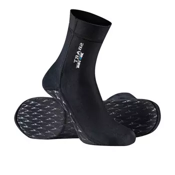 SBART носки для дайвинга длинные взрослые 3 мм защита ног от порезов и ударов теплые противоскользящие неопреновые пляжные носки для плавания черные XL