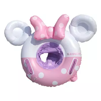 SBART Розовый бант Трехмерное сиденье с ручкой Детский надувной спасательный круг с пуховым розовым сиденьем Nini