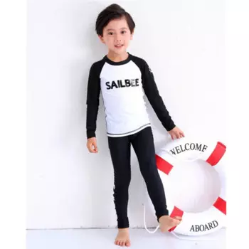 SBART SAILBEE детский купальник с длинными рукавами для мальчиков и девочек, детский купальник с разрезом, топ + брюки, S-5XL