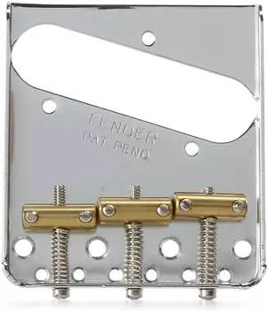 Сборка бриджа Fender с 3 седлами American Vintage Telecaster — хром (комплект из 5 шт.) 0990806100=5