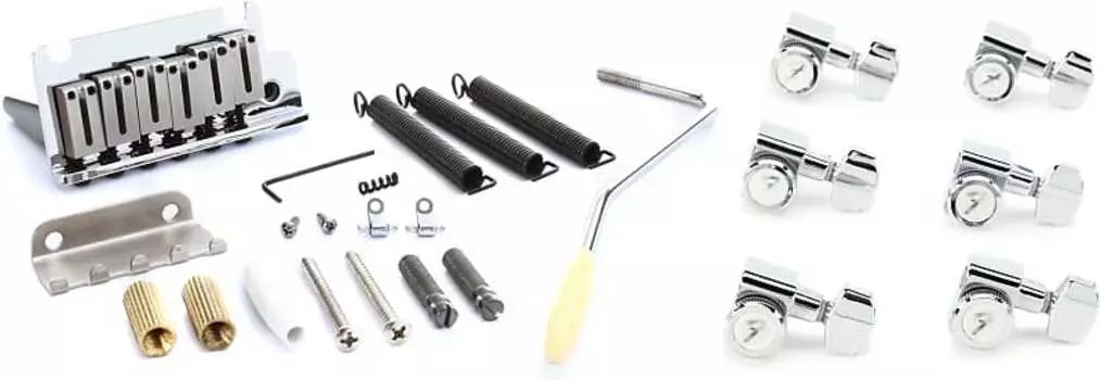 Сборка бриджа Strat Tremolo Fender American Series — хромированный комплект с замком Fender, набор инструментов для настройки Stratocaster/Telecaster — хром 0990818100=1 0992050000=1