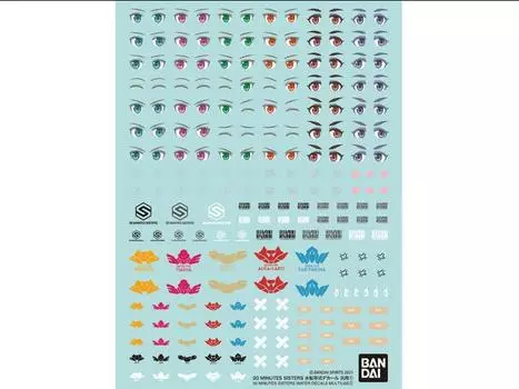 Сборная модель 30 Minutes Sisters Multiuse 1 Water Slide Decals Sheet Bandai Spirits
