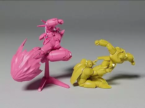 Сборная модель Gunbuster PLAMAX MF-64 minimum factory Gunbuster Super Inazuma Kick/RX-7 Inazuma Kick Buster (Effect Color Ver.) Set of Model Kits MAX FACTORY