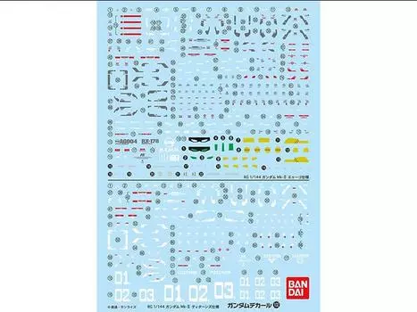 Сборная модель Gundam Decal No.102 RG RX-178 Gundam Mk-II Multiuse Decal Sheets Bandai Spirits