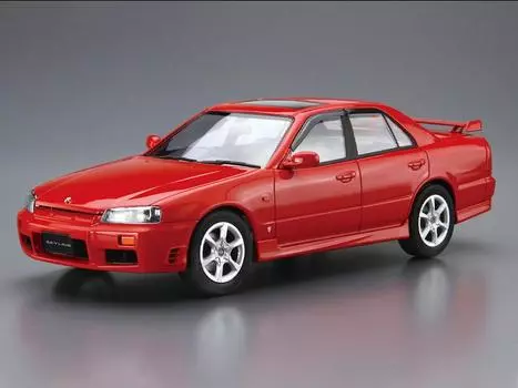 Сборная модель Nissan (1998) ER34 Skyline 25GT-X Turbo 1/24 Scale Model Kit Aoshima
