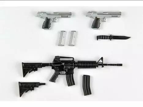 Сборная модель Resident Evil: Infinite Darkness Little Armory LABH01 Leon's Firearms Kit 1/12 Figure Accessories Takara Tomy