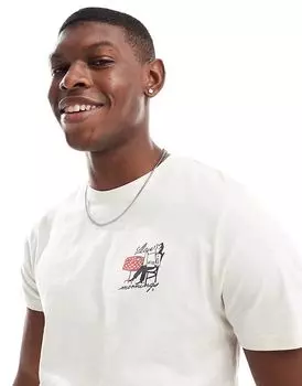 Scalpers – Футболка кремового цвета с принтом «Медленное утро»