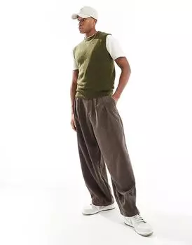 Scalpers – Johan – Вязаный кардиган цвета хаки