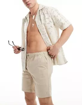 Scalpers – шорты классического кроя песочного цвета